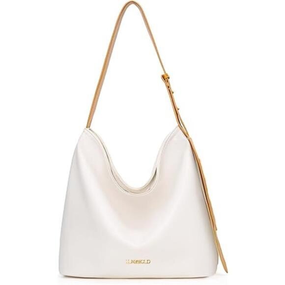 Women Shoulder Handbags with Small Pocket Beige - Picture 6 of 6